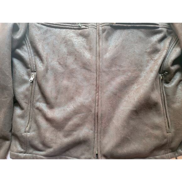 Men’s Large Vintage? Motorcycle Jacket Faux Suede and Fur Lightweight - Picture 4 of 13